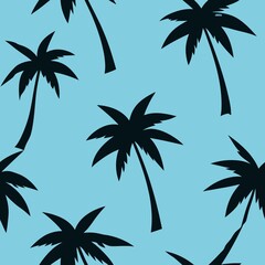 Wall Mural - seamless pattern with palm trees