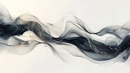 Wall Mural - Abstract Swirling Black and Gold