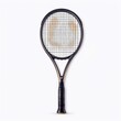 © Thi - a tennis racket with detailed strings, rendered in watercolor style. Isolated on a white background