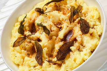 Poster - Brown Butter Potato Mash with fried sage leaves