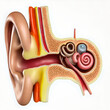 © Chinamon - Ear anatomy and intricate details of the inner ear, Ear drum, Ossicles, Auditory nerve - a
