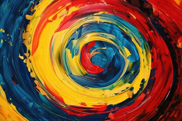 Wall Mural - Colorful Swirl Painting,