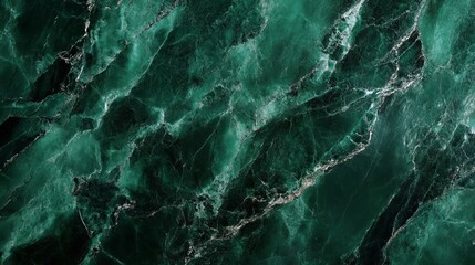 Wall Mural - Stunning dark green marble texture with a glossy finish. Perfect as a backdrop for posters, websites, or 3D designs.