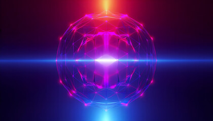 Abstract blue digital data background Network connection structure Structural connection of information