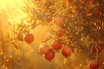 Sticker - red apples on a tree