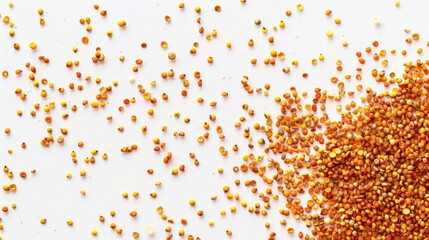 Sticker - Bee pollen on white background seen from above