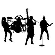 © Febrial Chalik - Silhouette image of a band on a transparent background. Perfect for stickers, logos, icons and tattoos