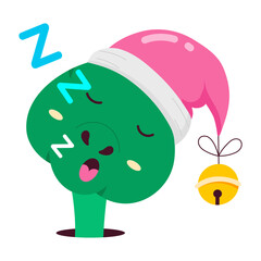 Sticker - A flat sticker of tortoise sleeping with cap 

