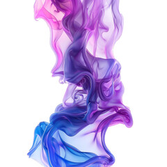 Abstract background with purple and blue smoke forming wavy shapes