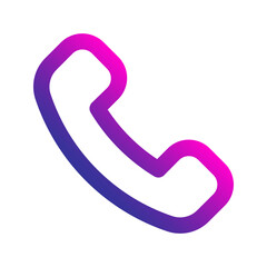 Wall Mural - phone call gradient icon