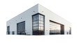 © Lerson - Clean warehouse building exterior  minimal design on white background
