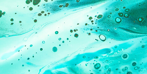 Poster - Enigmatic Elegance: Oil-Painted Liquid Art with Vibrant Translucent Colors
