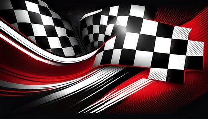 Poster - dynamic racing background vector featuring a checkered flag pattern