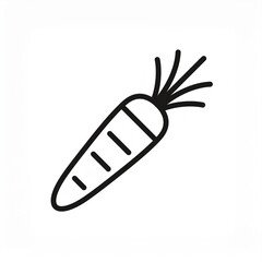 Sticker - carrot icon isolated on white