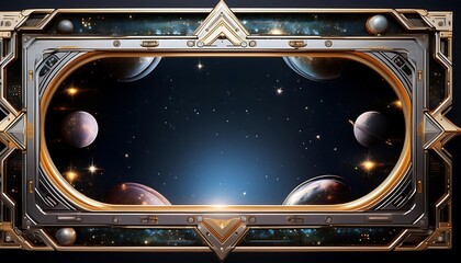 Wall Mural - frame with a space-themed