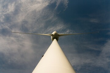 wind turbine in the sky