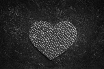 Sticker - Black leather heart