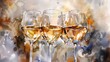 © depanmeja - Watercolor Style Illustration of People Toasting