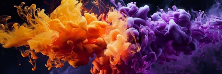 Wall Mural - a mesmerizing and vibrant background featuring colorful smoke waves in an abstract style