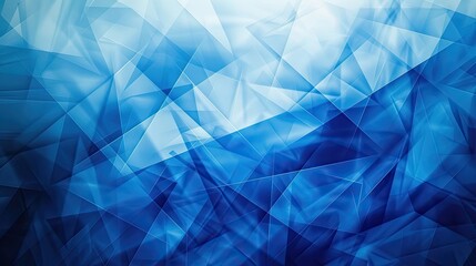 Wall Mural - Abstract Blue Geometric Pattern with Overlapping Transparent Shapes