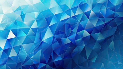 Wall Mural - Abstract Blue Triangular Geometric Background