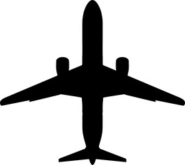 Airplane silhouette clipart design illustration