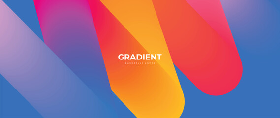 Wall Mural - abstract vibrant gradient mesh background vector. saturated colors blurred fluid texture for modern 