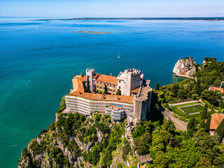 Wall Mural - Between Duino Castle and Sistiana Bay. A wonder of the upper Adriatic coast.