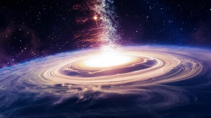 Wall Mural - Swirling galaxy in deep space. Cosmic phenomena. Universe exploration and astronomy concept. Travel through outer space. Science fiction