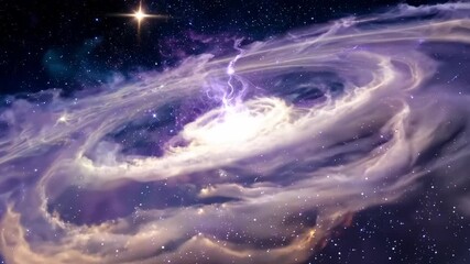 Wall Mural - Swirling galaxy in deep space. Cosmic phenomena. Universe exploration and astronomy concept. Travel through outer space. Science fiction