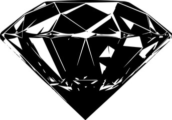 Diamond silhouette clipart design illustration