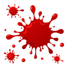 Wall Mural -  beautiful Bright red splatters are scattered