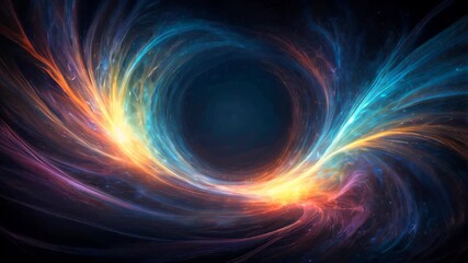 Wall Mural - The quantum field, a swirling dance of energy and matter