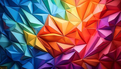 Wall Mural - modern background with a geometric, polygonal design in bright