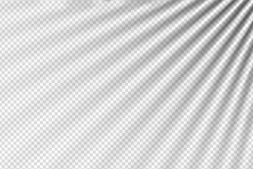 Wall Mural - light effect shadow overlay from blind isolated transparent background.