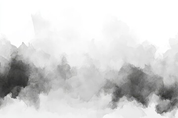 Aufkleber - Isolated on a transparent white background, dark smoke in a realistic style