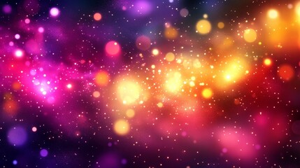 Canvas Print - Gradient background with hologram effect and magic light bokeh