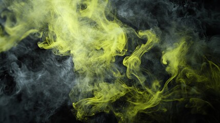 Aufkleber - Adding yellow fog and mist to the background. Overlaying smoke