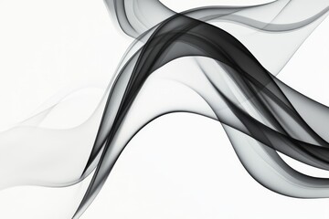 Aufkleber - An abstract design of black smoke on a white background. Toxic fumes are engulfing the viewers.