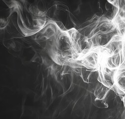 Aufkleber - Black smoke on a dark background. A design element for overlaying on photographs.