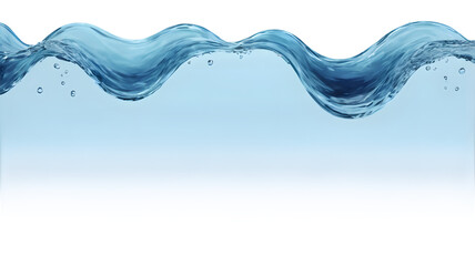 Water splashes and drops isolated on transparent background. Abstract background with blue water wave.