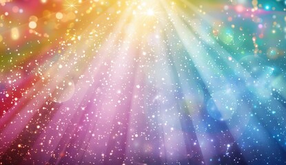 Wall Mural - background with all the colors of the rainbow and rays of light