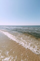 Canvas Print - The ocean is calm and the sky is clear