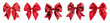 © degungpranasiwi - Collection of red bow isolated on a transparent background, cut-out, PNG