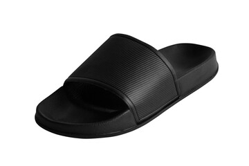 Canvas Print - Png black rubber sandal mockup slipper