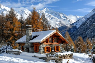 Wall Mural - landscape in the mountains