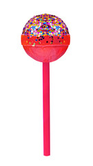 Sticker - Red lollipop colorful glitter png, transparent background