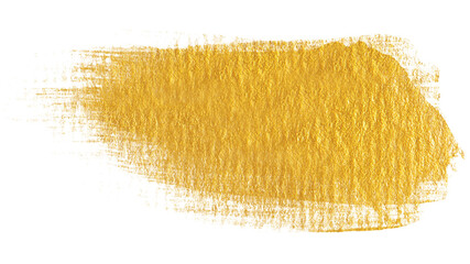 Sticker - Metallic yellow paint stroke transparent png