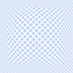 Canvas Print - Abstract Convex Geometric Checked Pattern with 3D Illusion Effect. Light Blue and White Textured Background.