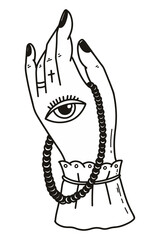 Sticker - Minimal hand tattoo design png